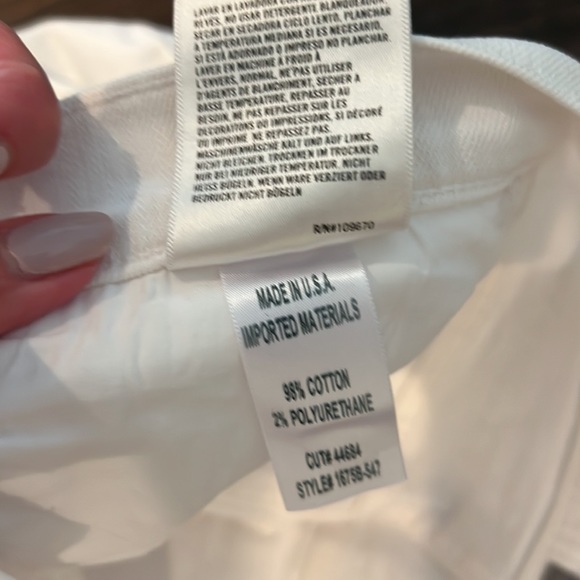 Citizens of Humanity white jeans Drew Fray high rise crop flare sz 27 - Picture 11 of 11